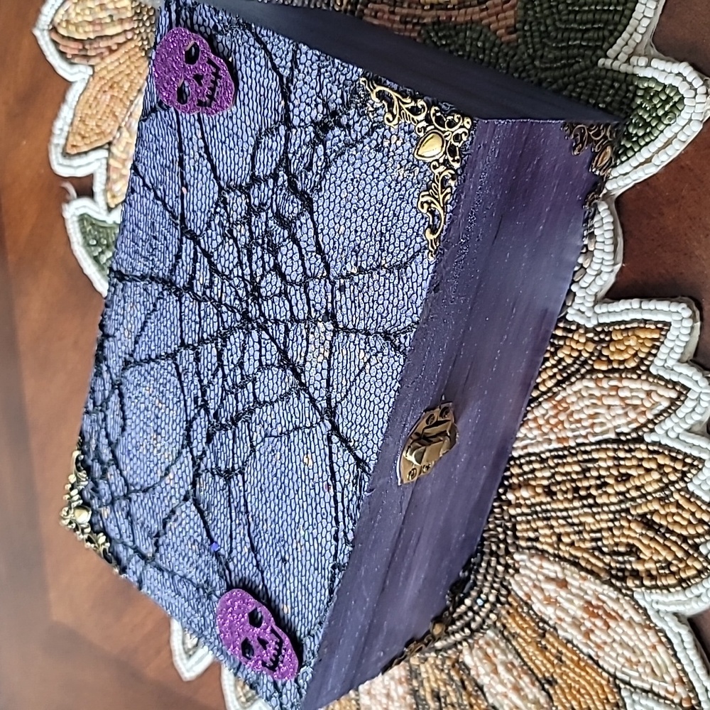 Purple Skull Decorative Box